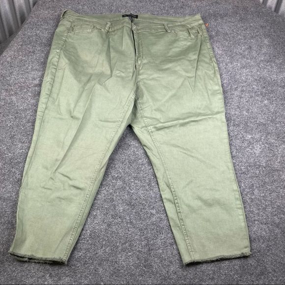 Morgan & Walker Plus Size green Skinny Pants 24 Preowned - Picture 1 of 8